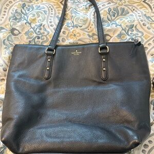 Kate Spade Black Pebbled Leather Tote